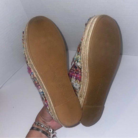 Women's Sam Edelman Carrin Bright Multi Color Chevron Yarn Weave Espadrille Sz 7 - Picture 5 of 6